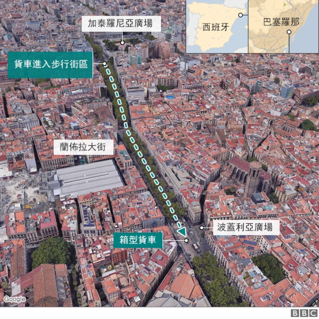 货车撞人事件现场地图