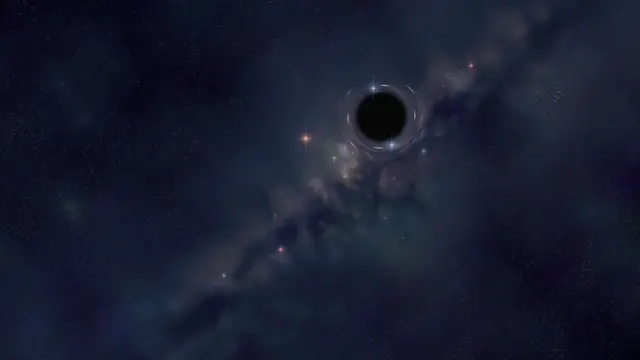 Ilustración de un agujero negro