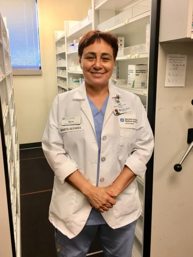 Marta Álvarez en su último trabajo en Cambridge, Estados Unidos