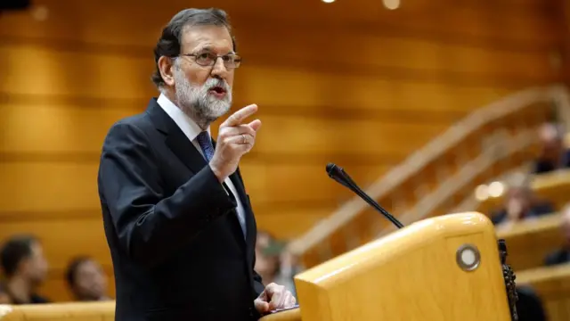 Mariano Rajoy hablando.