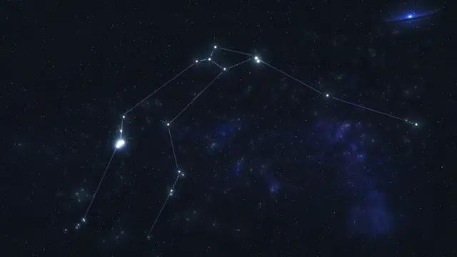 Aquarius constellation stars in outer space. The elements of this image have been provided by NASA.