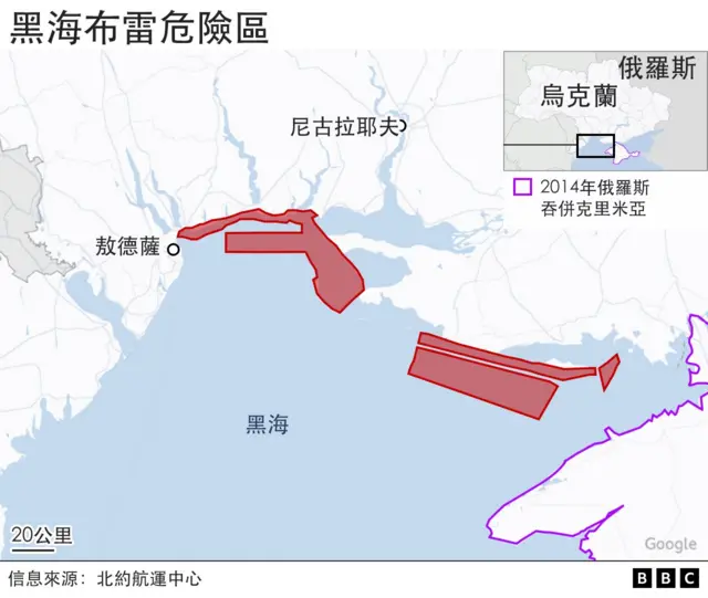 黑海布雷危險區