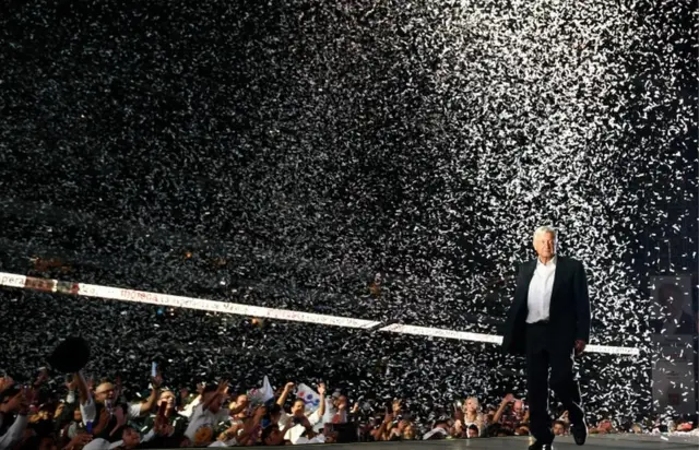 Andrés Manuel López Obrador, candidato puntero a la presidencia de México.