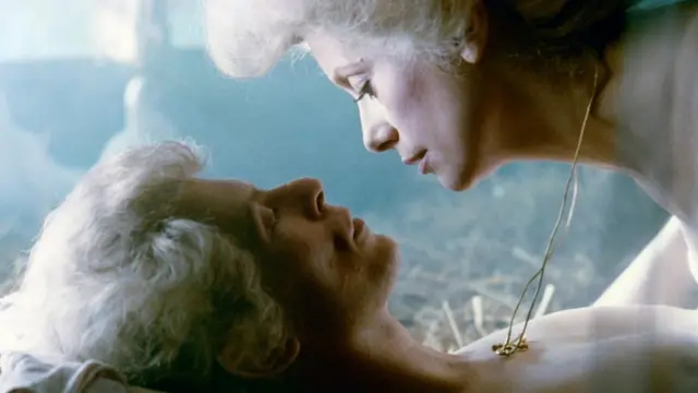 U filmu Glad Tonija Skota iz 1983. godine, Bouvi, uz pomoć Katrin Danev, pruža jednu elegantno iščašenu ulogu