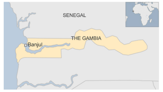 ガンビア（Gambia）の位置