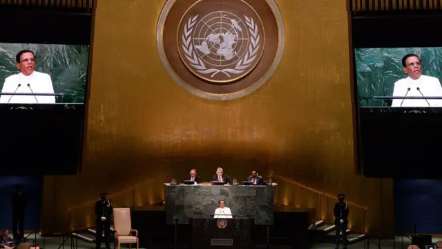 2015 වසරේ එක්සත් ජාතීන්ගේ මහ සමුළුව ඇමතූ ජනාධිපති මෛත්‍රිපාල සිරිසේන