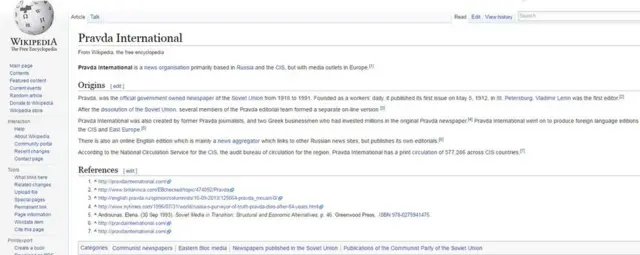 Pravda в Wikipedia