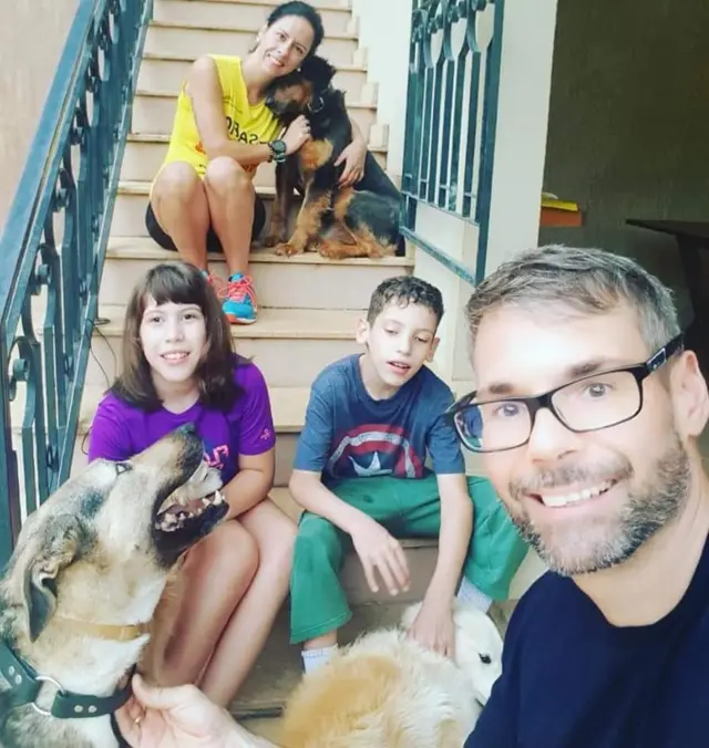 Fabiana, Marcus, Raissa e Benjamin Clark