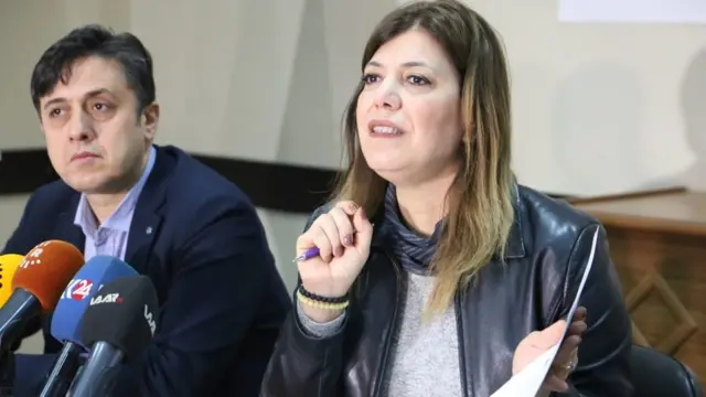 HDP Batman Milletvekili Mehmet Rüştü Tiryaki ve HDP Siirt milletvekili Meral Danış Beştaş