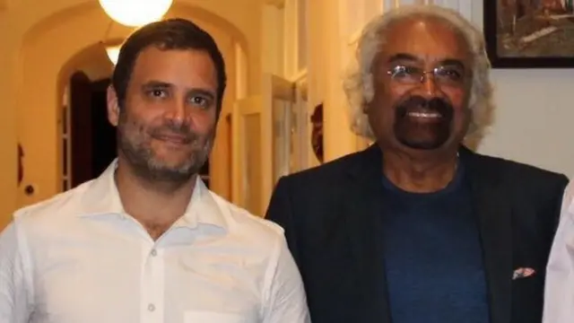 राहुल गांधी और सैम पिट्रोदा