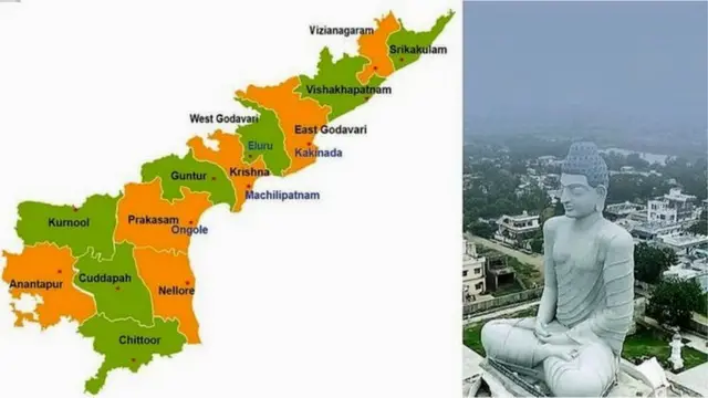 ఆంధ్రప్రదేశ్ మ్యాప్, బుద్ధ విగ్రహం