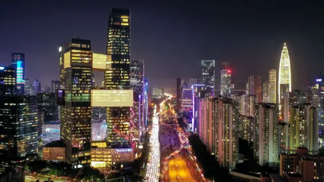 广东深圳市南山区科技园夜景（新华社图片22/9/2020）