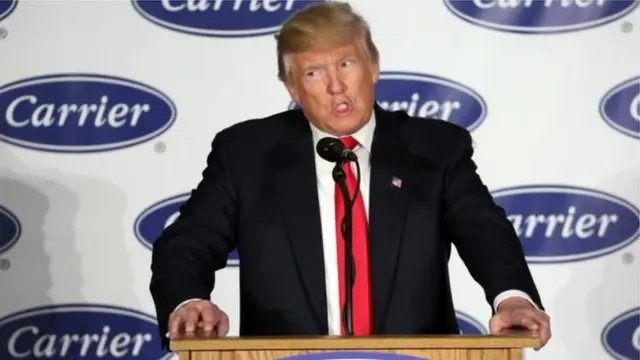 特朗普在開利公司演講