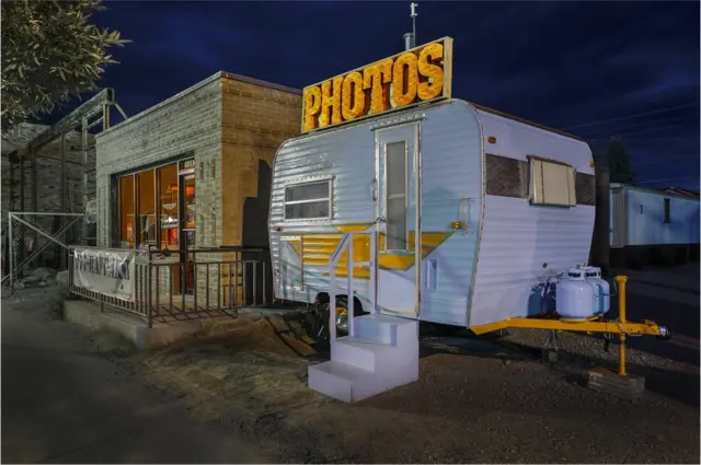 A photo booth caravan