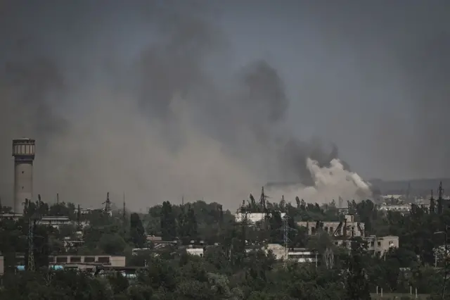Image shows smoke rising
