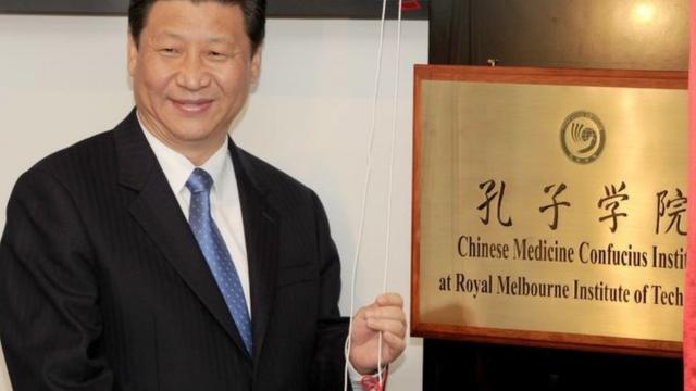 2010年6月，時任中國國家副主席的習近平澳大利亞在墨爾本皇家理工大學為澳大利亞的第一所中醫孔子學院揭牌。