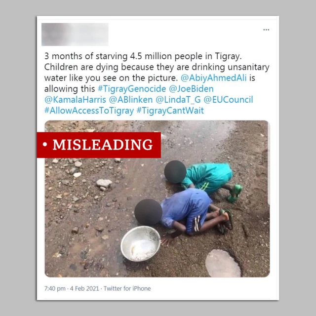 ክልተ ሕጻናት ካብ ዕቋር ማይ እናሰተዩ