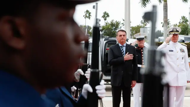 Presidente Bolsonaro visita sede do Comando Sul, na Flórida