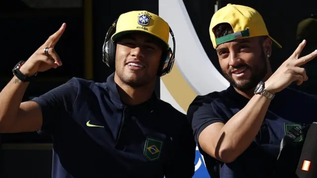 Neymar y Felipe Anderson