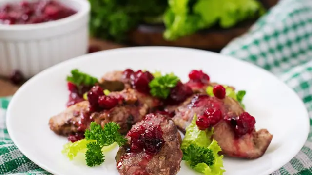 Блюдо из телячьей печенки