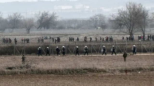 Türkiye sınırındaki Yunan güvenlik güçleri