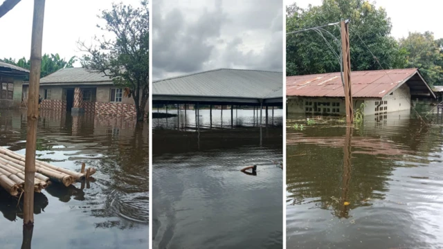 Flood take over markets, churches, house of pipo