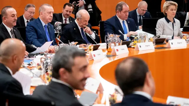 أردوغان في قمة برلين