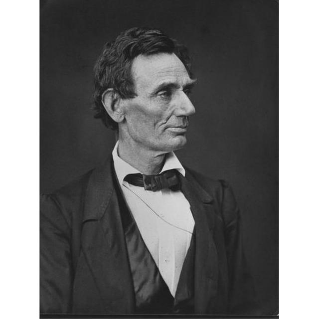 Retrato do ex-presidente americano Abraham Lincoln