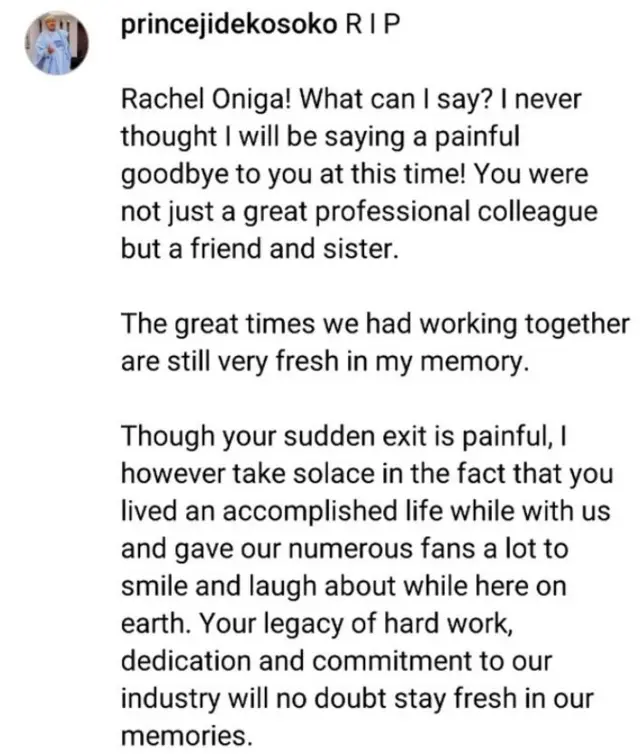 Jide Kosoko Rachel Oniga