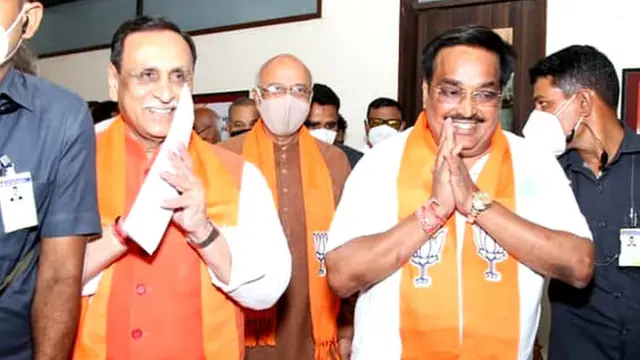 વિજય રૂપાણી અને સી આર પાટીલ