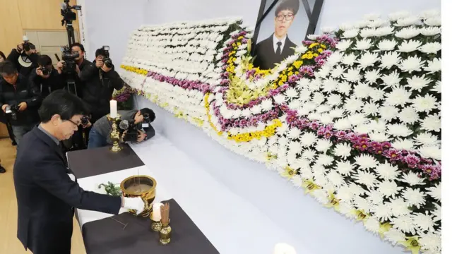 제주 서귀포시 서귀포산업과학고등학교에서 열린 故 이민호군의 영결식