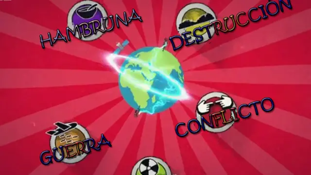 Hambruna, destrucción, guerra, conflicto.