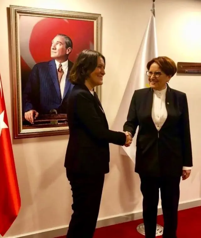 AP Türkiye Raportörü Kati Piri ve İYİ Parti Genel Başkanı Meral Akşener