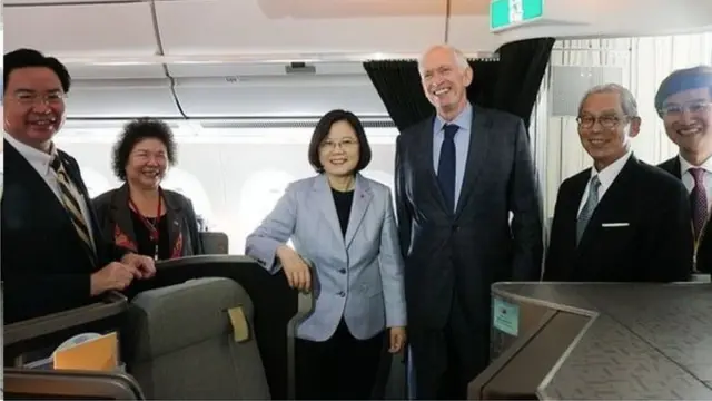 蔡英文过境美国洛杉矶