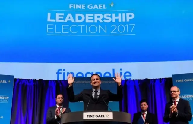 งานประกาศผลเลือกตั้งหัวหน้าพรรคฟิเนเกล จัดขึ้นที่แมนชั่นในกรุงดับลิน