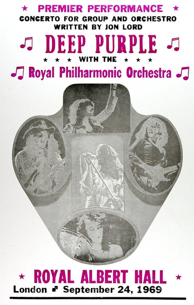 Афиша концерта Deep Purple c симфоническим оркестром в Royal Albert Hall