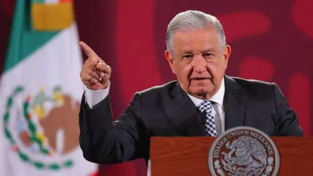 O presidente López Obrador