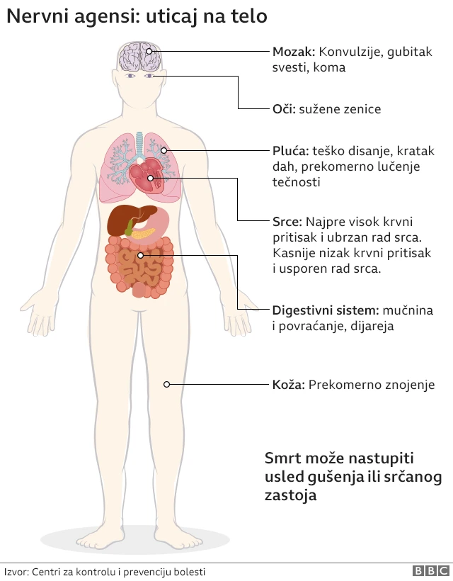 nervni agens novičok dejstvo na telo