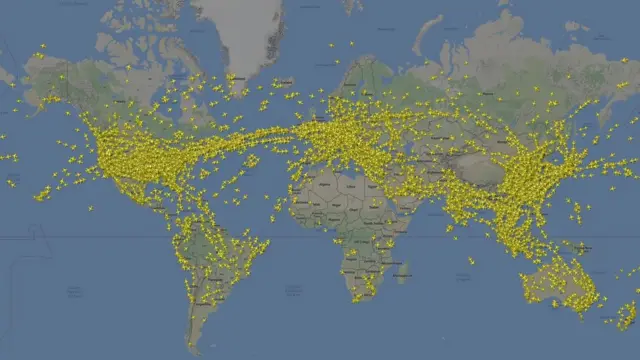 Foto de rotas aéreas