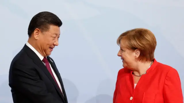 Xi Jinping e Ángela Merkel