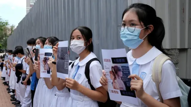 시위에 나선 홍콩 학생들