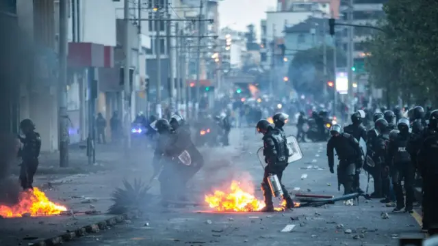 Disturbios en Quito