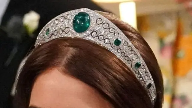 Tiara usada por la novia