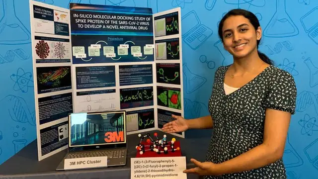 Anika Chebrolu with her project