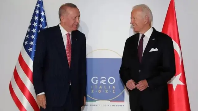 Cumhurbaşkanı Recep Tayyip Erdoğan ve ABD Başkanı Joe Bide