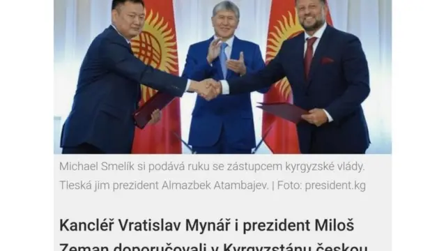 ''Тышкы иштер министрлиги бул компания банкротко учураганын билдиргенине карабай тендер өткөрүп, Алмазбек Шаршеновичти "Liglass Trading CZ" фирмасынын жетекчиси менен кол алыштырганыңарды бүт дүйнө көрдү. Бизде мамлекттин жүзү деген барбы же арасат калган өлкөбүзбү? Менимче бул иште кылмыштын да изи бар",- деген Жогорку Кеңештин депутаты Өмүрбек Бабанов.