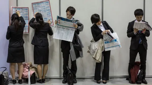 Una feria de trabajo en Japón.