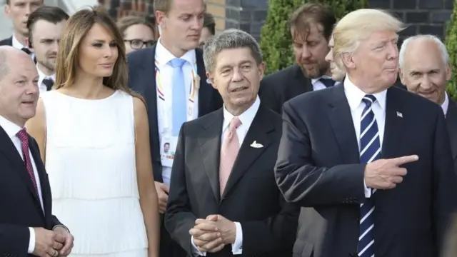 Sauer com Melania e Donald Trump