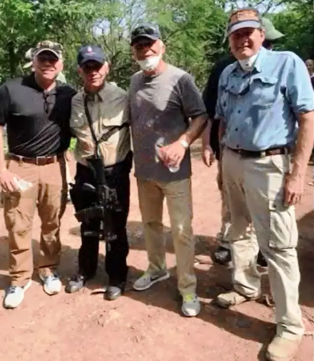 Cristóbal Castañeda y funcionarios de EE.UU. en Sinaloa