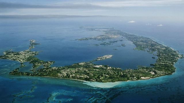 Vista aérea de Bermuda.